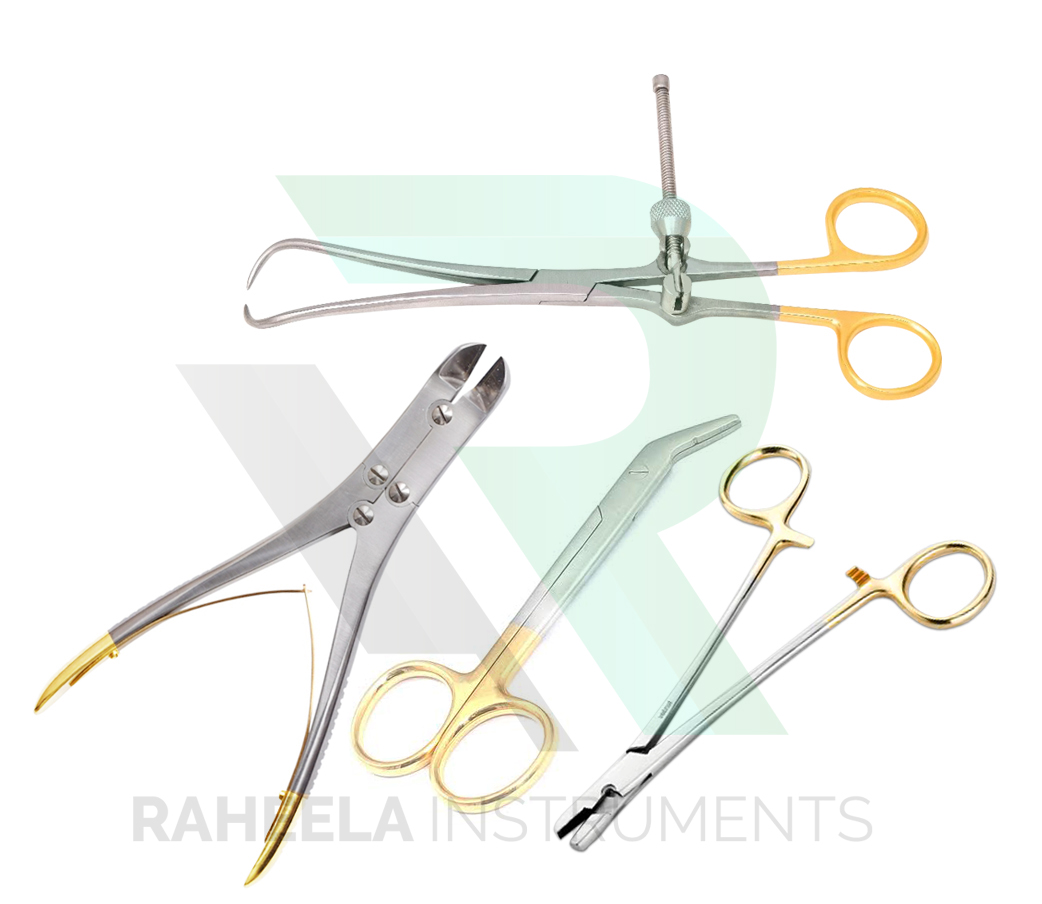 TC Pin Wire Cutter Wire Twister & Bone Reduction Forceps Orthopedic Set ...